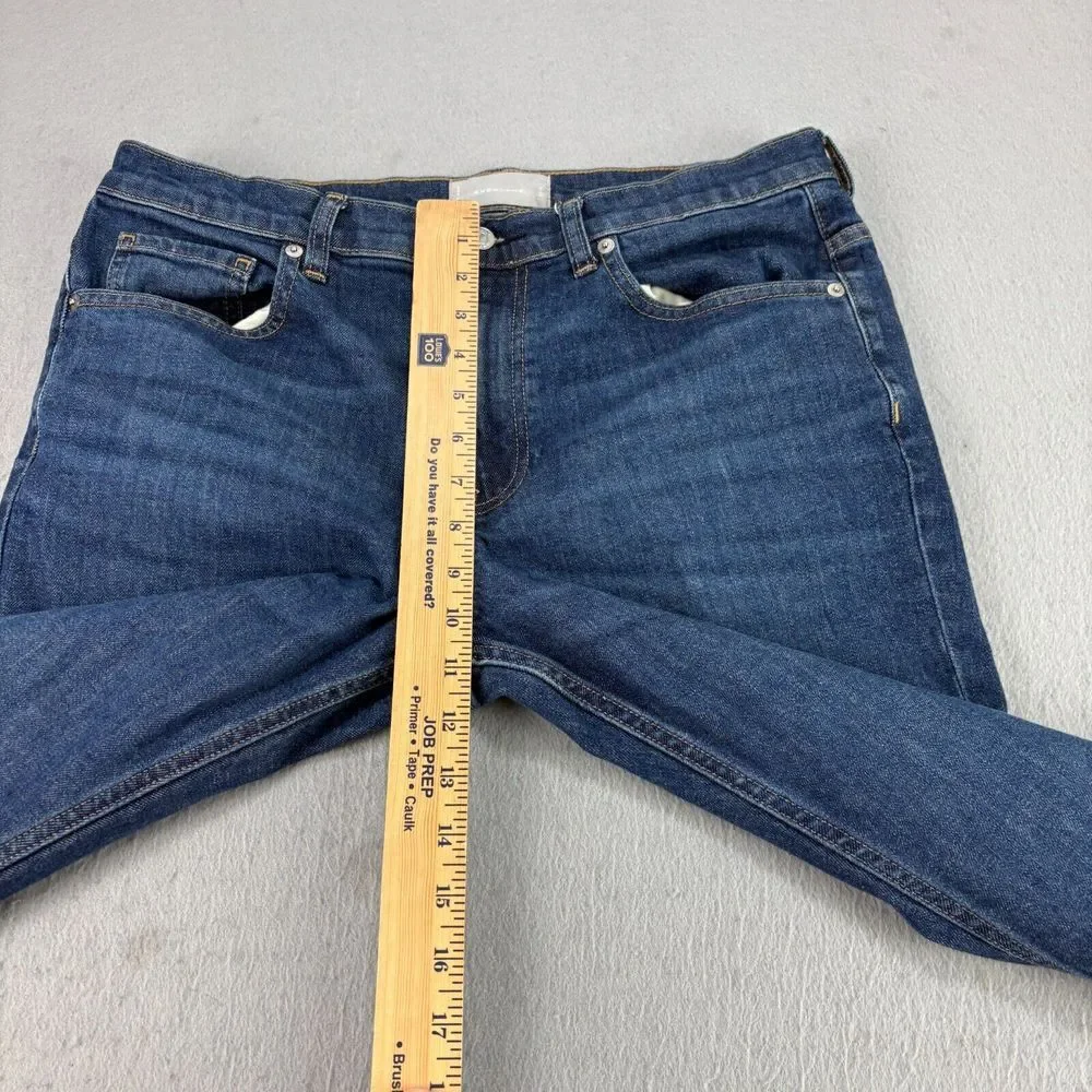 Everlane‎ Jeans Mens 33x32 Blue Slim Straight Denim Medium Wash